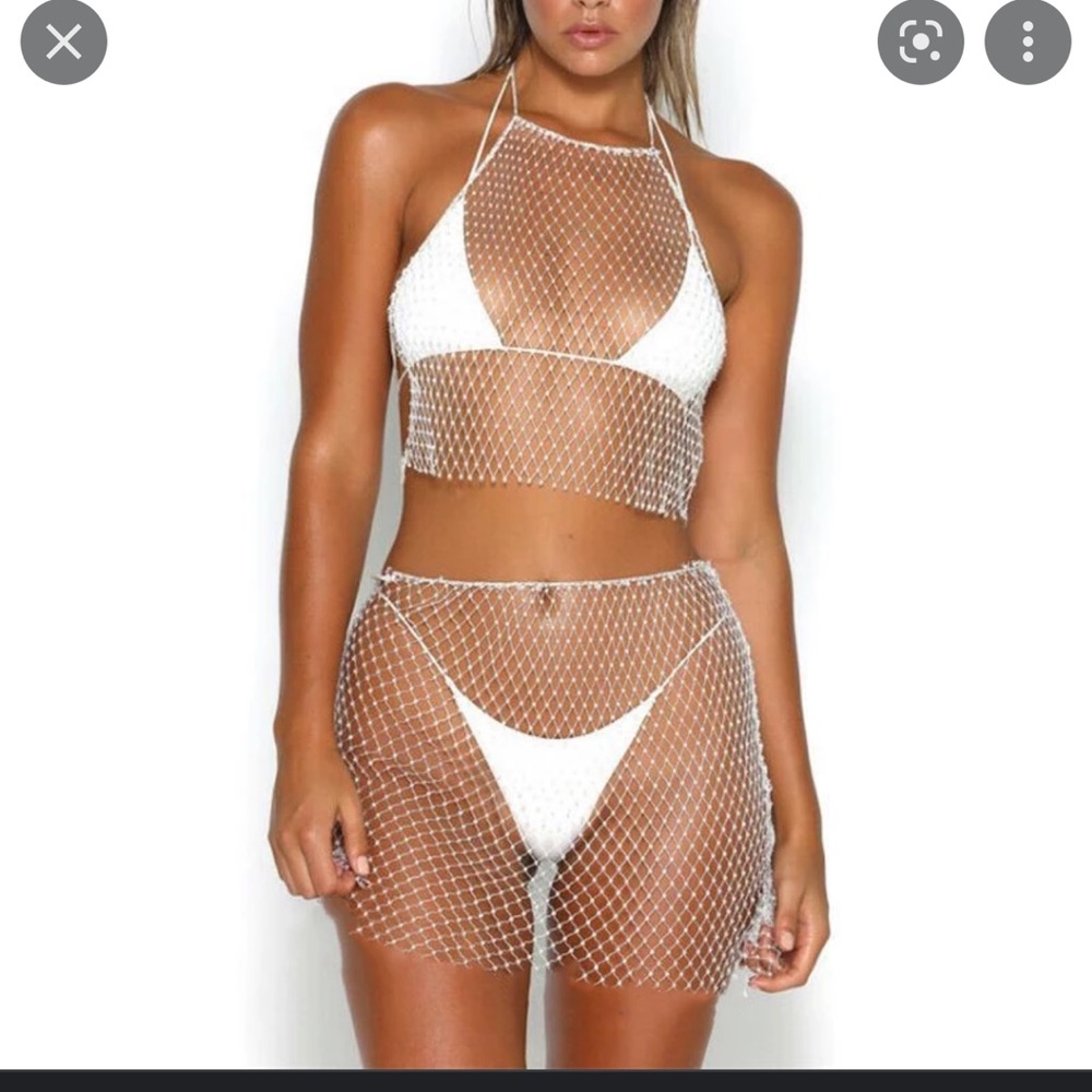MESHKI DIAMOND NET COVER UP